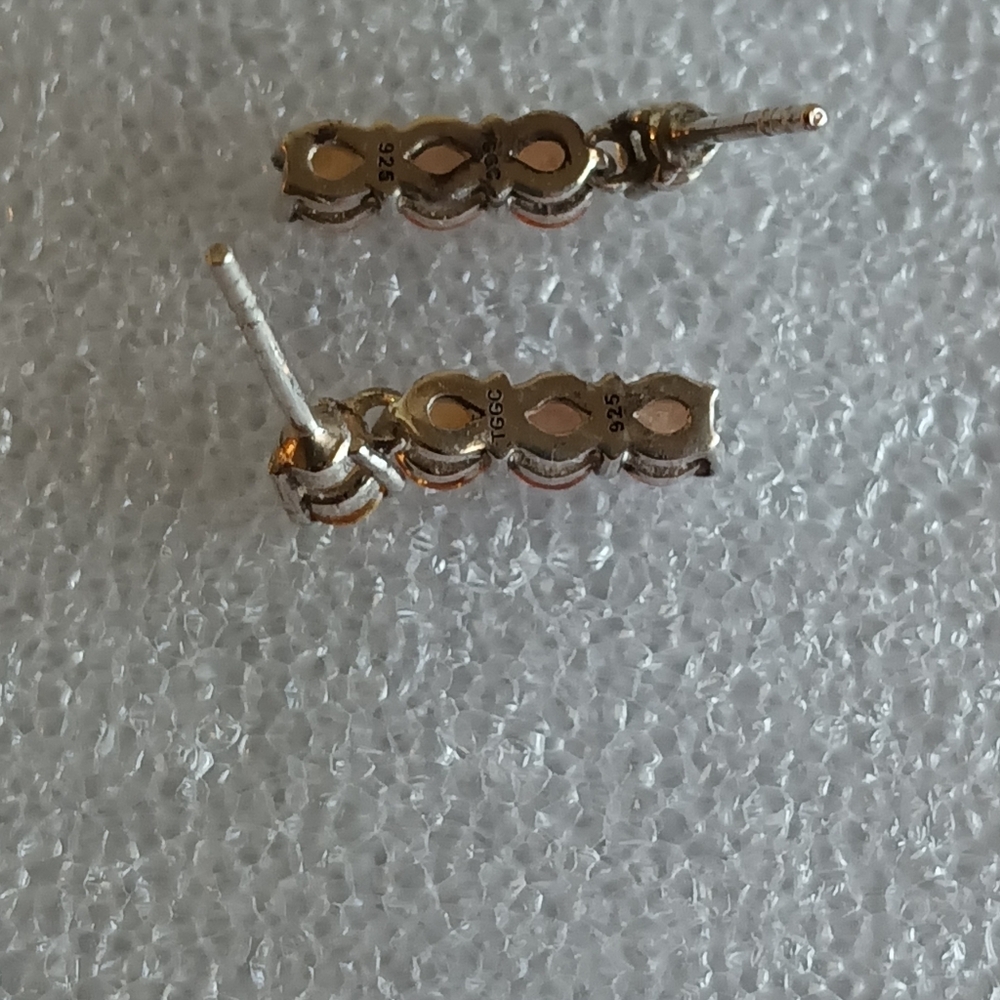 Authentic Tanzania Songea Sapphire Earrings - Picture 3 of 5